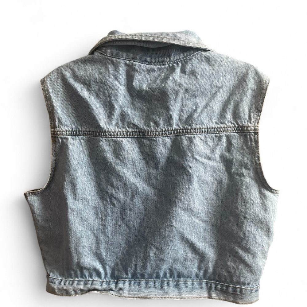 Vintage 90’s FADED GLORY Jean Button Vest - Picture 2 of 3